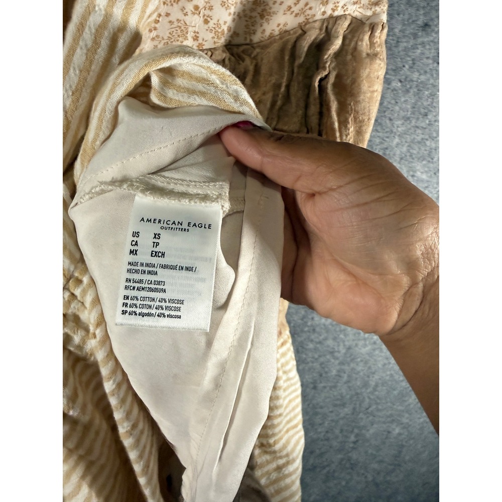 American Eagle Womens Xs Patchwork Boho Tiered Mi… - image 6